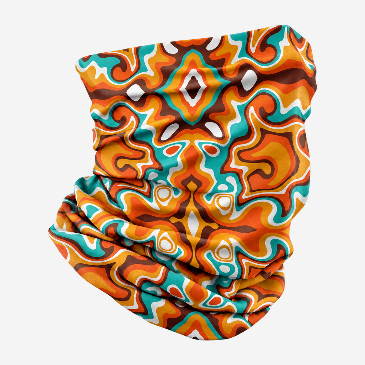 The Artisan Canvas | Seamless Ice Silk Expression Gaiter - Ember Mosaic - Product detail