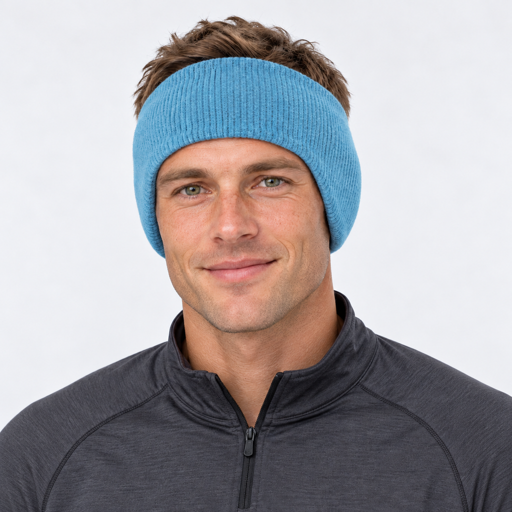 The Frost Line | Thermal Ear Warmer Headband - Blue - Model