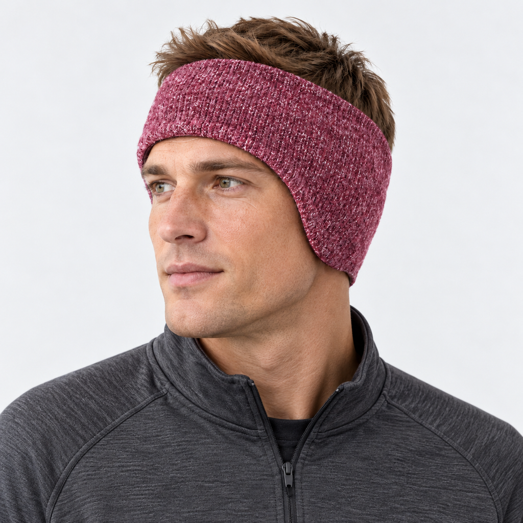The Frost Line | Thermal Ear Warmer Headband - Red - Model