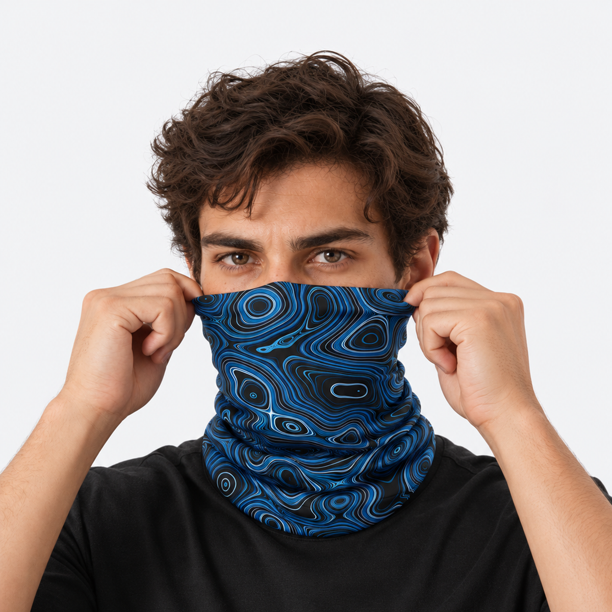 The Cipher | Ice Silk Street-Edge Gaiter - Blue Contours - Product detail