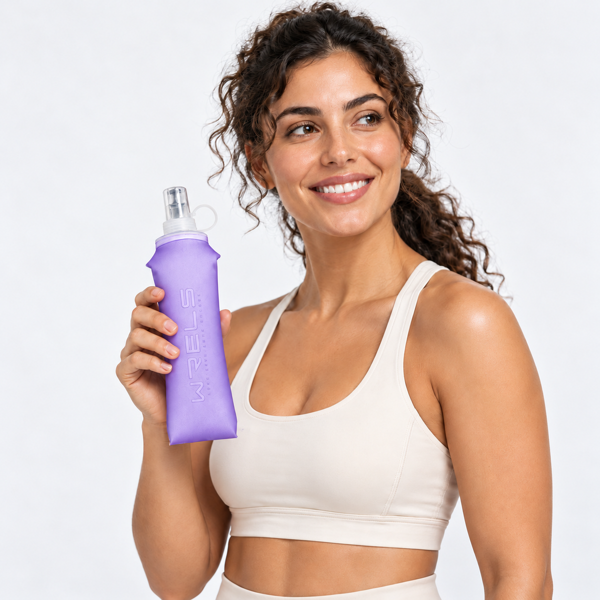 The Flow Flask | Collapsible 500ml Soft Flask - Purple - Model