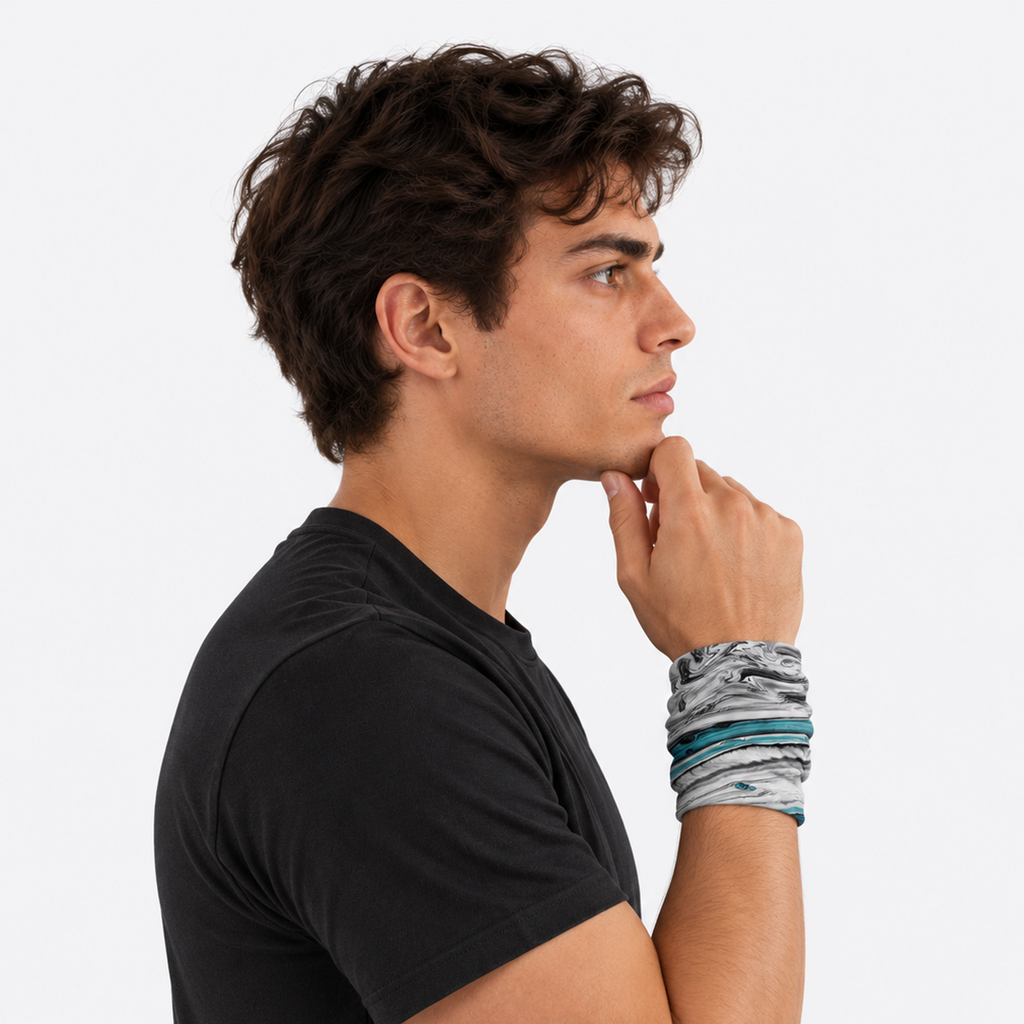 The Cipher | Ice Silk Street-Edge Gaiter - Turquoise Vein - Product detail