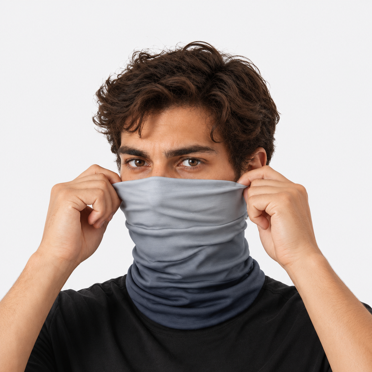 The Metro Pulse | Seamless Ice Silk Urban Gaiter - Blue & Gray - Product detail