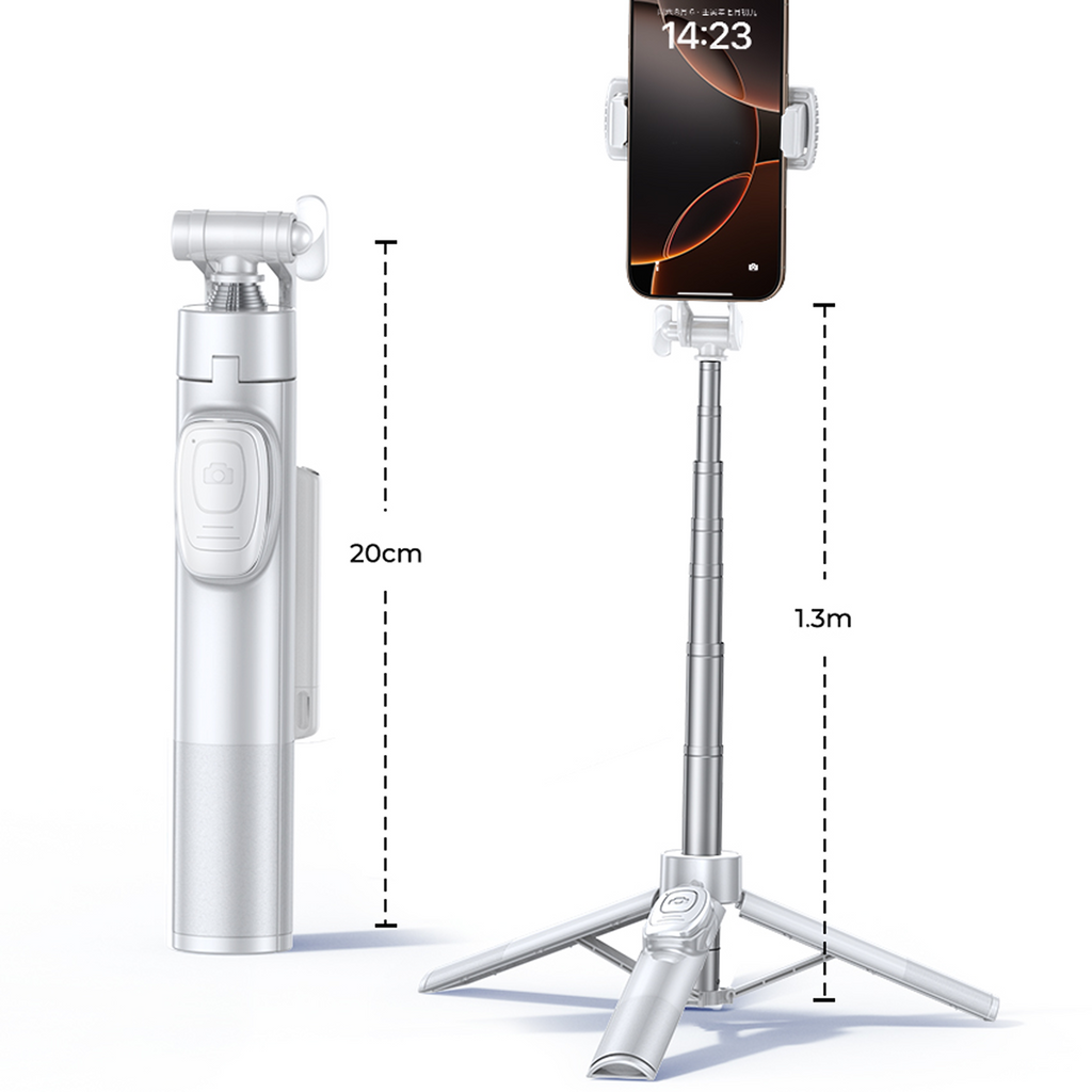 Tripod & Wireless Selfie Stick | Ultra-Extendable Design (130cm)