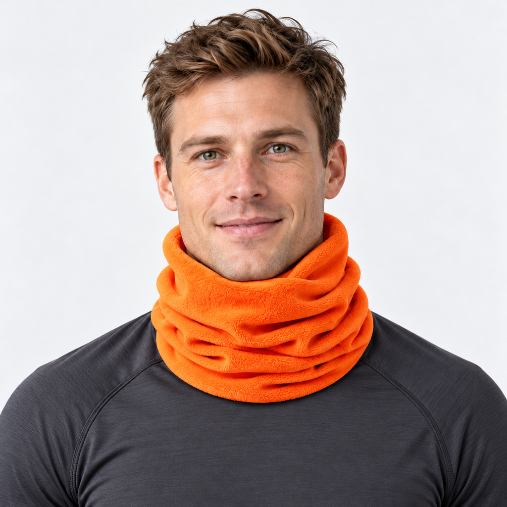 The Winter Roam | Multipurpose Thermal Neck Gaiter - Orange Red - Model
