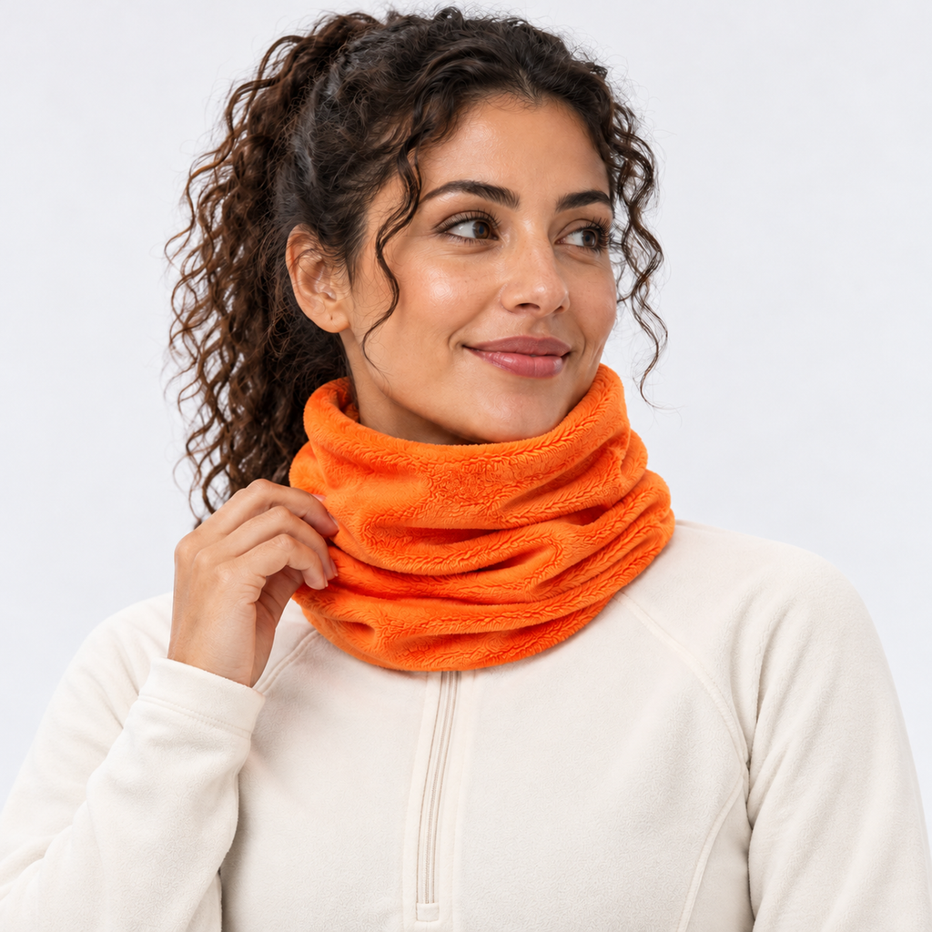 The Winter Roam | Multipurpose Thermal Neck Gaiter - Orange Red - Model