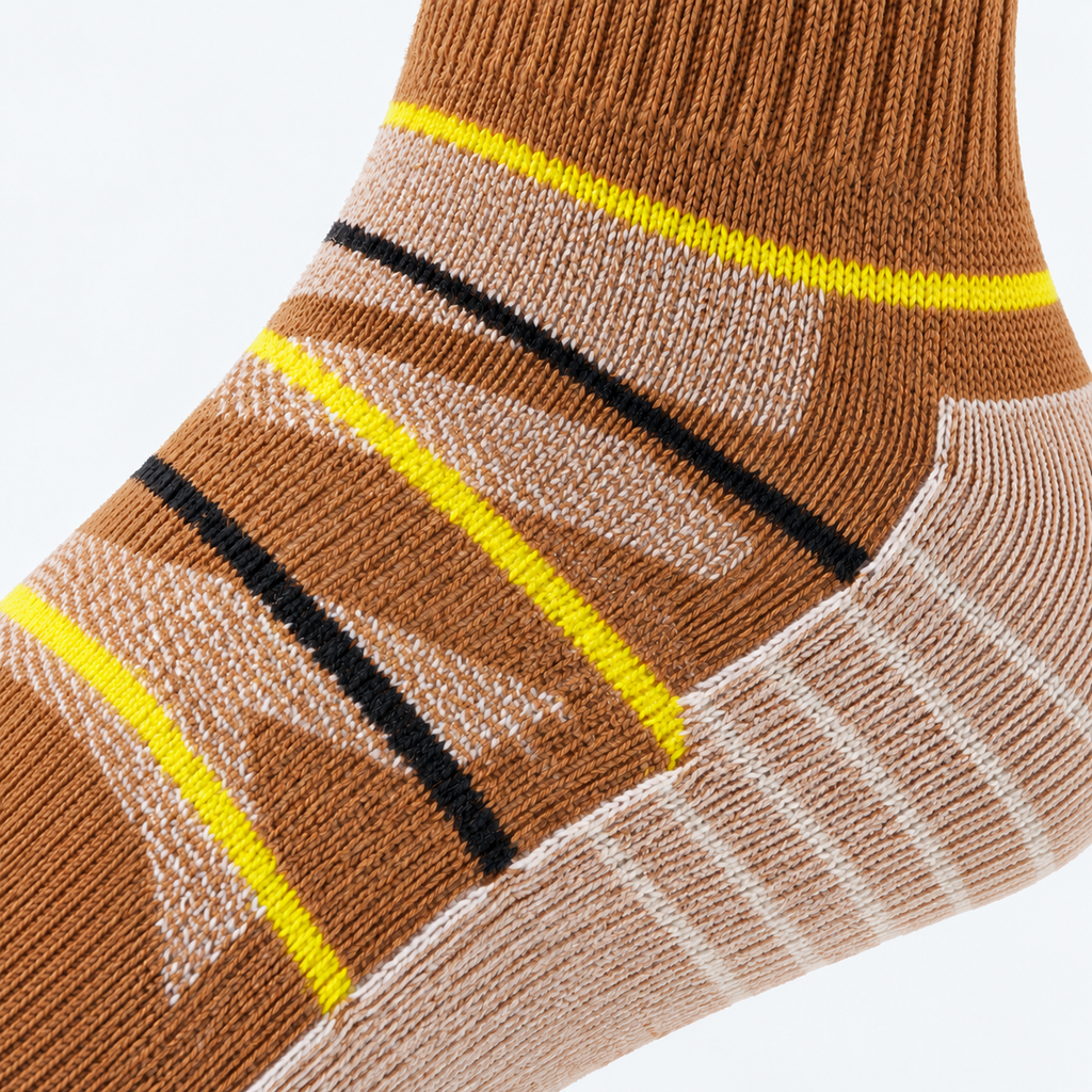 The Peak Step | Terry-Cushioned Wool Outdoor Socks - Brown - Product detail