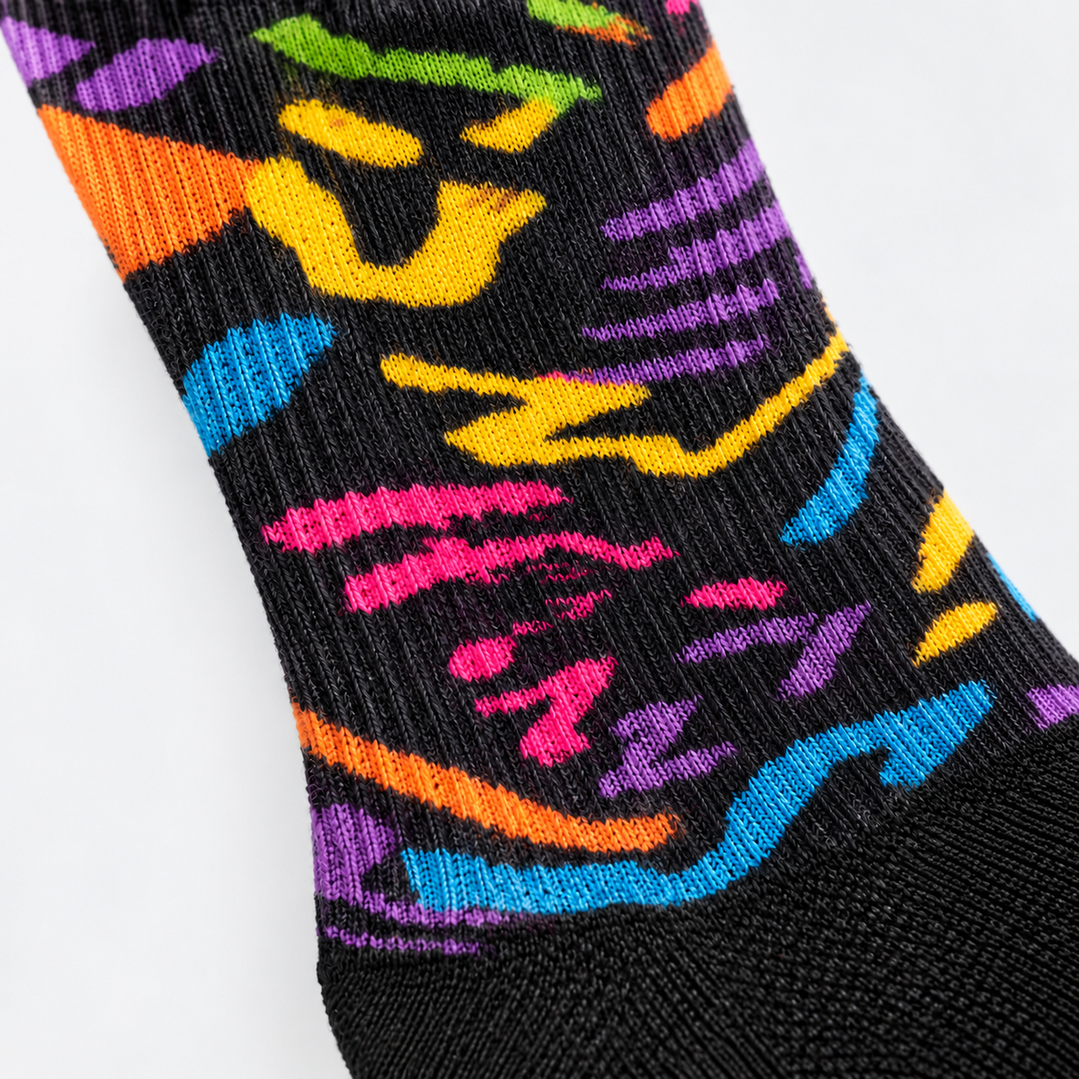 The Free Stride | Breathable Five-Toe Running Socks - Black - Product detail