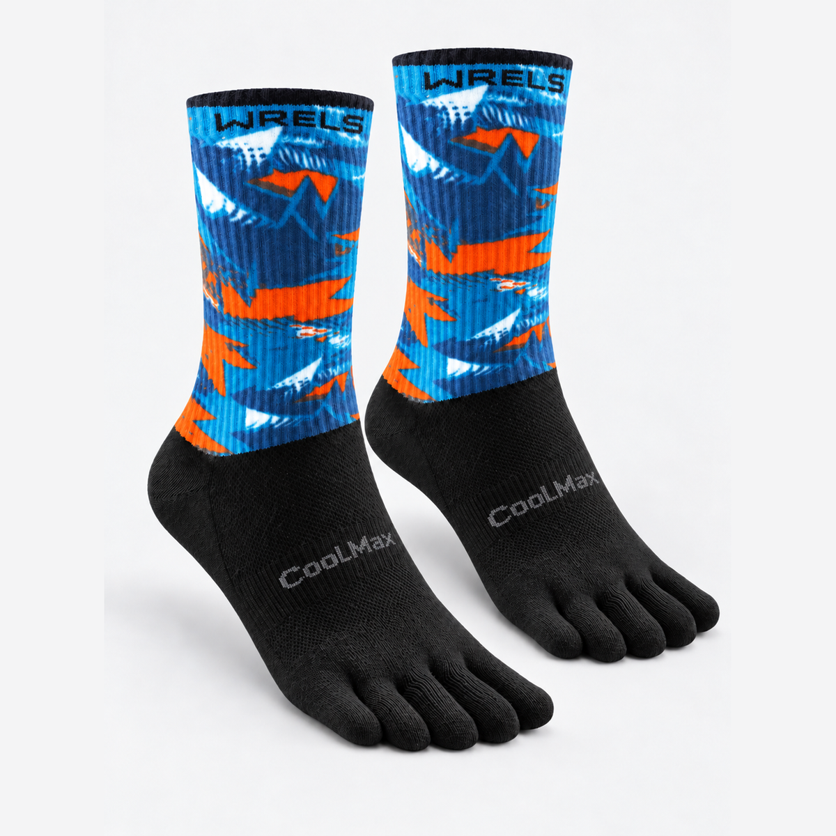 The Free Stride | Breathable Five-Toe Running Socks - Blue - Product detail