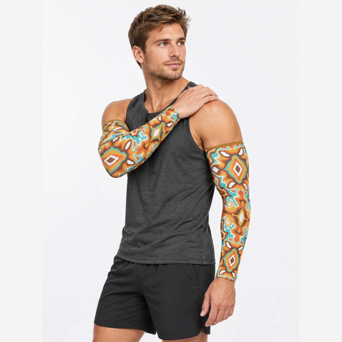 The Sunbound | Ice Silk Arm Sleeves - Oracle - Model