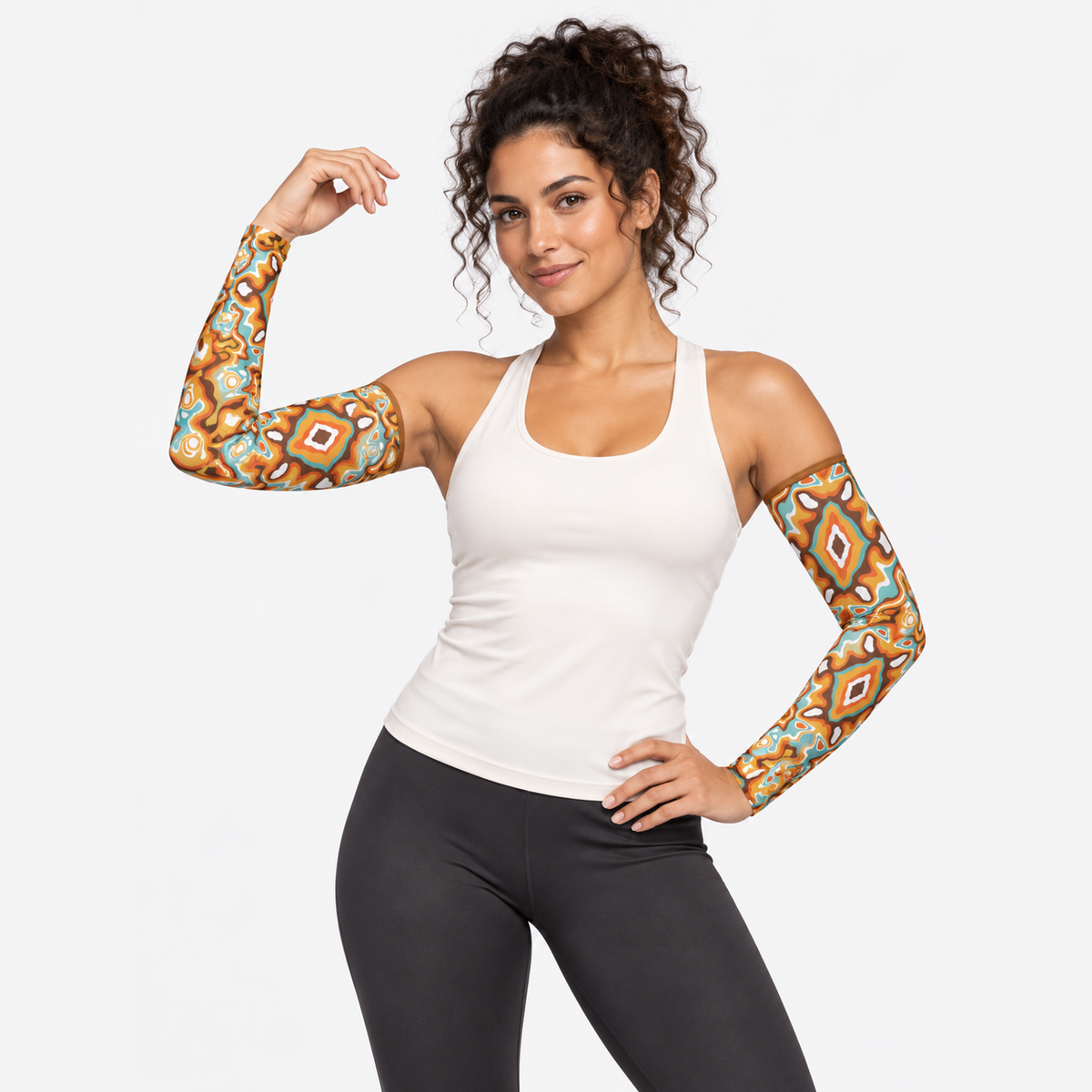 The Sunbound | Ice Silk Arm Sleeves - Oracle - Model