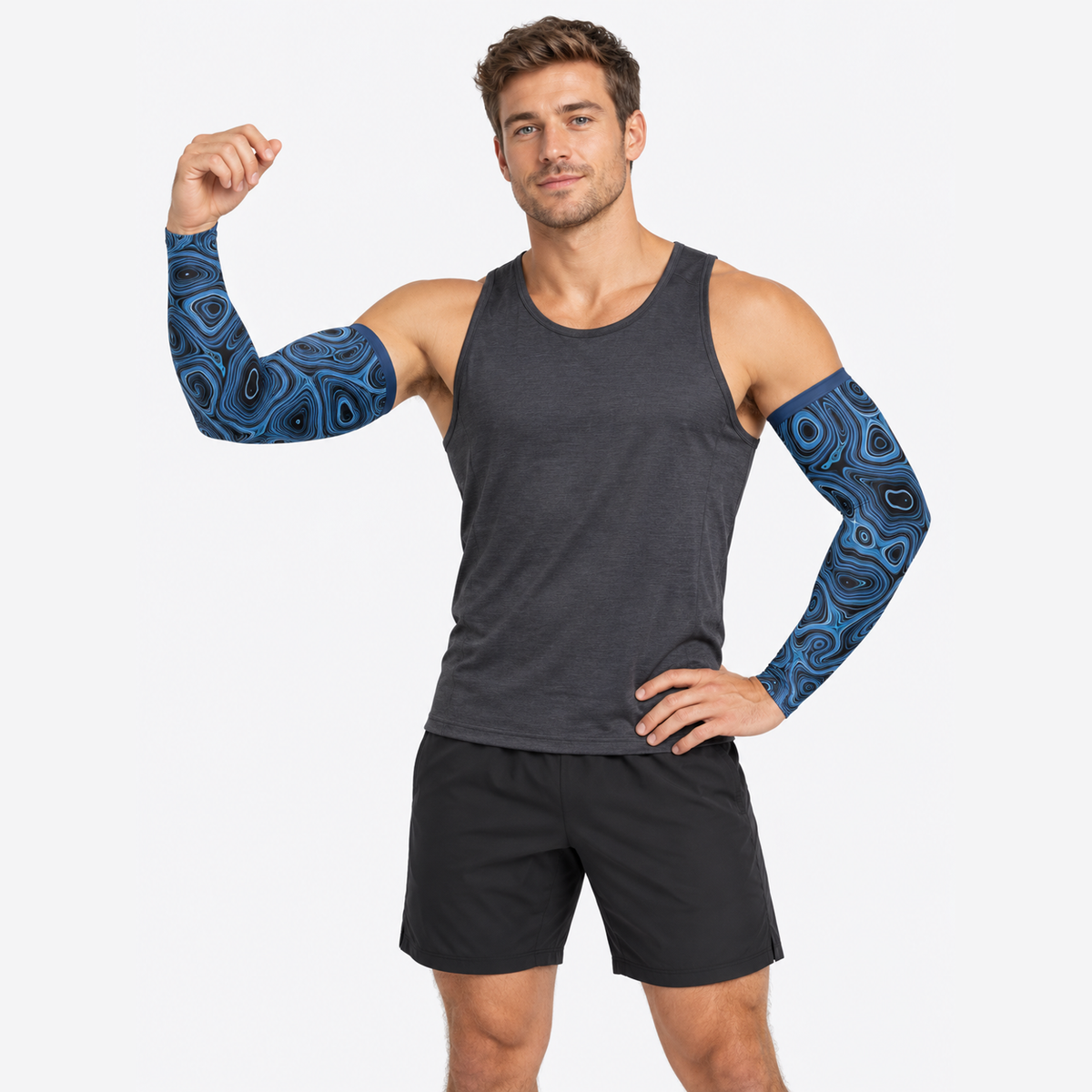 The Sunbound | Ice Silk Arm Sleeves - Horizon - Model