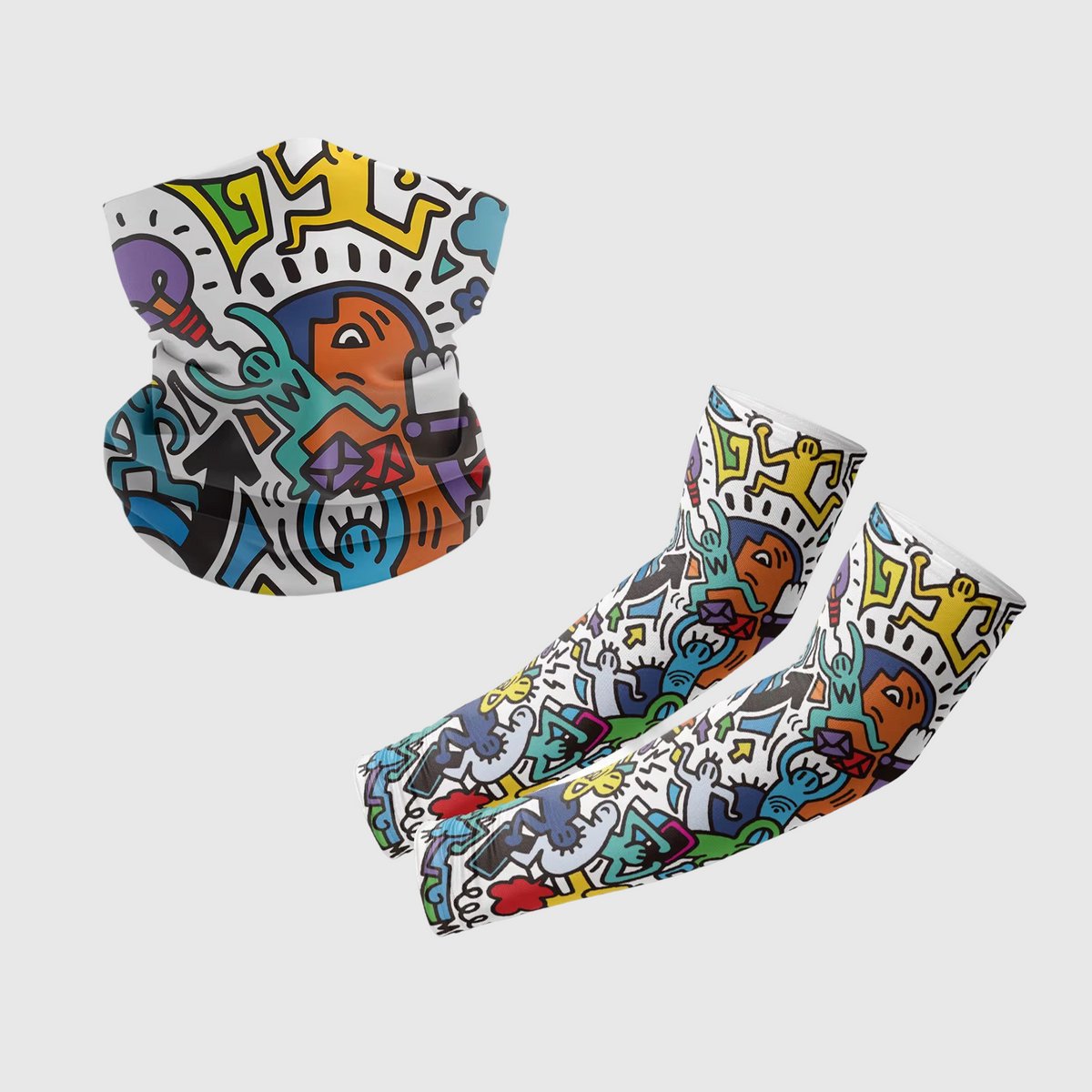 The Sunbound Set | Ice Silk Neck Gaiter & Arm Sleeves - Vivid - Complete set
