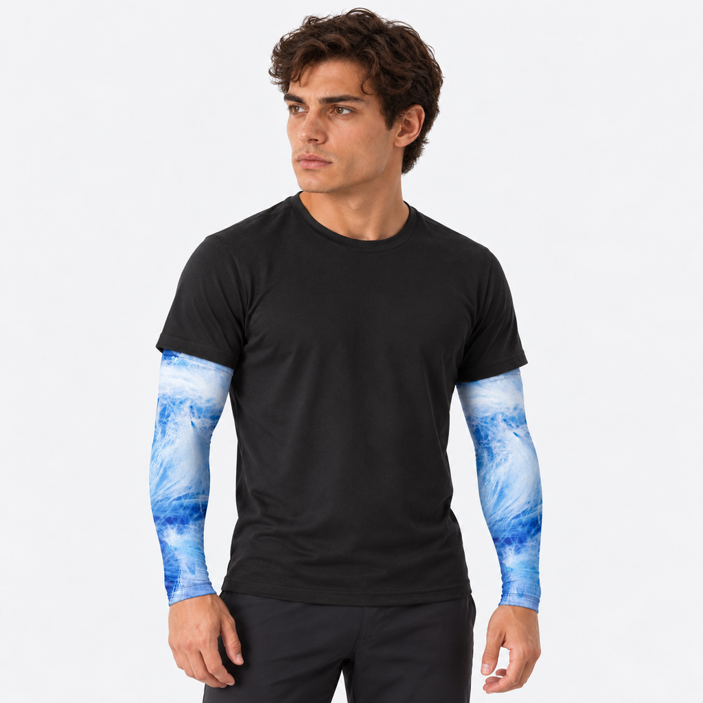 The Sunbound | Ice Silk Arm Sleeves - Drift - Model
